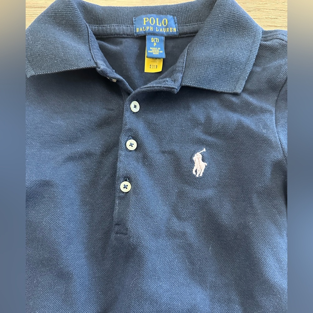 Polo Ralph Lauren Girls Navy Polo Dress - Picture 3 of 3